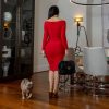 Uptown May (Red Midi Dress) All Sale Items Are A Final Sale | Dresses