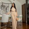 Win Win Apparel Lottie (Beige Jumpsuit) | One Piece