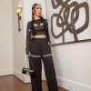 La' Ros Chaka (Black Wide Leg Pants) All Sale Items Are A Final Sale | Bottoms