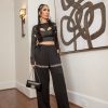 La' Ros Chaka (Black Wide Leg Pants) All Sale Items Are A Final Sale | Sale