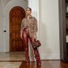 K TOO Hanna (Brown Faux Leather Leggings) All Sale Items Are A Final Sale | Bottoms