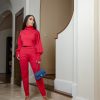 Rivir Birdie (Red Knitted Pant Set) All Sale Items Are A Final Sale | Sets